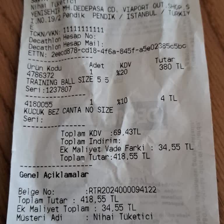 Decathlon Kredi Kartına Taksit Yapmıyor. Vade Farkını Ödediğim Halde