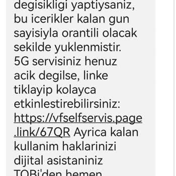 Vodafone Tarife Değişikliği Şikayeti