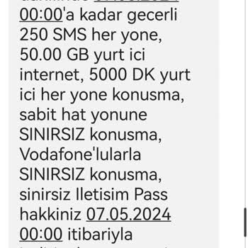 Vodafone Tarife Değişikliği Şikayeti