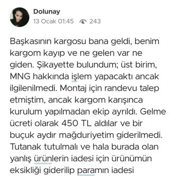 Balneom Kasım'da Sipariş Verip Gelen Ürünün İadesi Yapılmadı