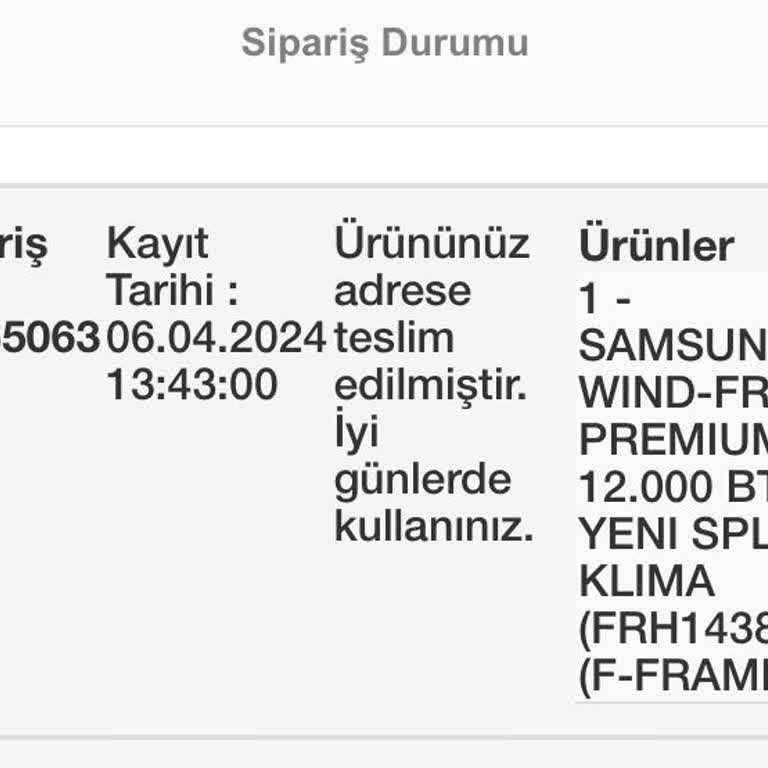 Samsung Klima Montajı Yapılmıyor!