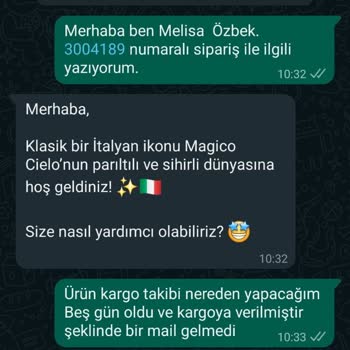 Magico Cielo Sipariş Verdiğim Ürün Gönderilmedi Cevap Verilmiyor İlgilenmiyorlar
