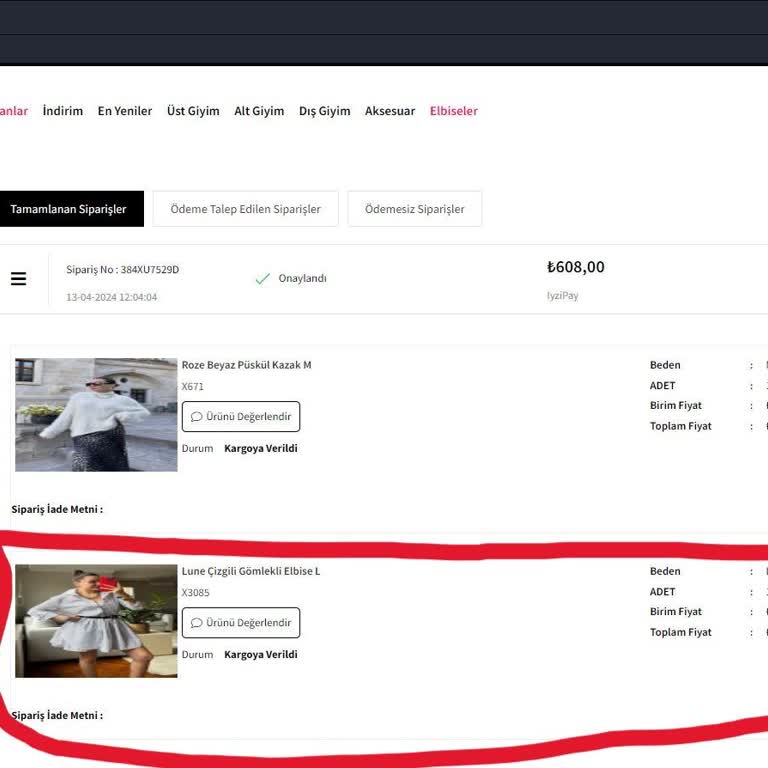Xoxo Store Yalan-yanlış Eksik Bilgilendirme Sonucu Yaşanan Mağduriyet