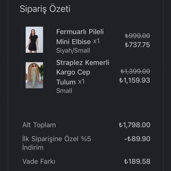 KIRAC (kiraconline.co) Siparişim Eksik Geldi Asla Destek Olunmuyor