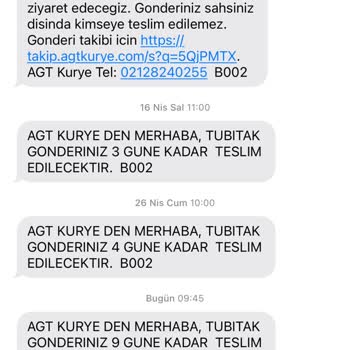 AGT Kurye (aynigunteslim.com) Kargom Kayboldu, Çözüm Bekliyorum!