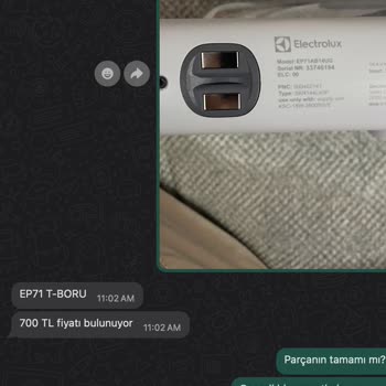 Electrolux Dikey Şarjlı Süpürge Boru Tırnağı Kırılması