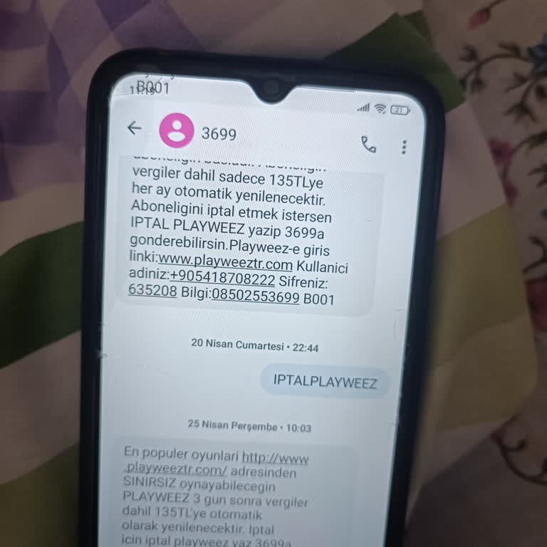 PayzWin Annenin Telefonunda Yanlışlıkla Abonelik Baş Ağrısı