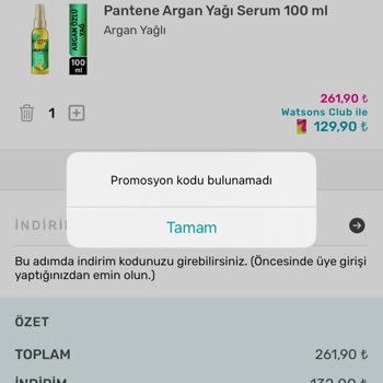 Watsons'ta Hasarlı Ürün Ve Geçersiz Kod Hüsranı