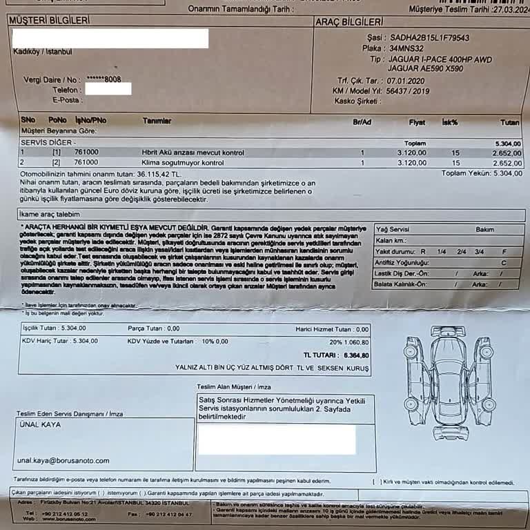 Jaguar I-PACE Klima Ve Batarya Problemi - Borusan Dönüş Yapmıyor