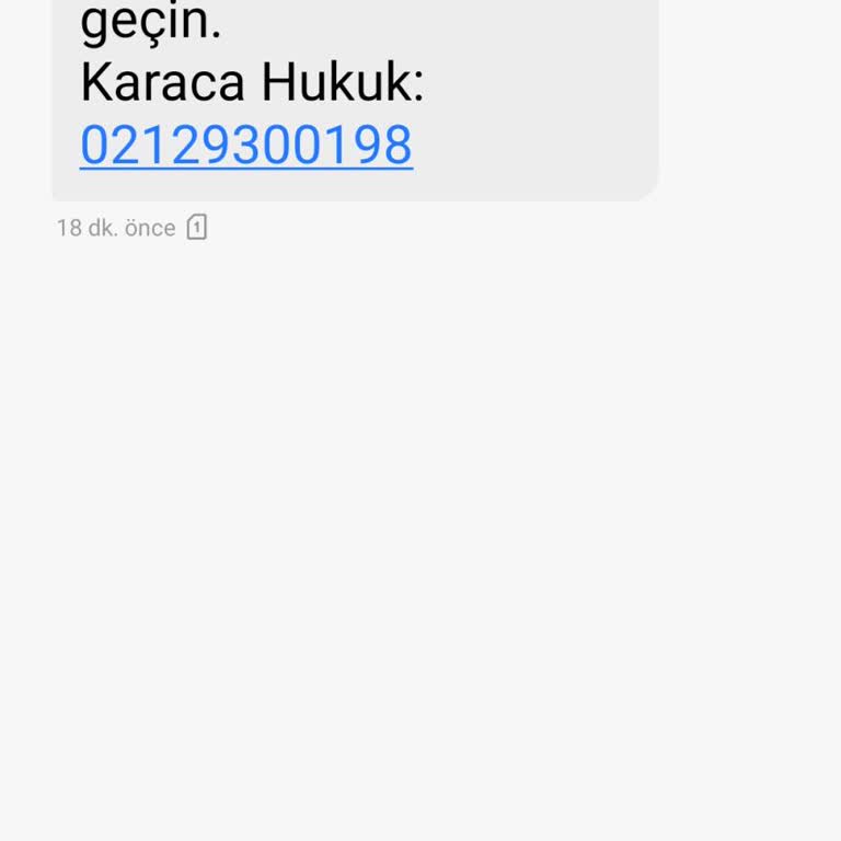 KARACA HUKUK (SMS) Karaca Hukuk İsimli Mesaj