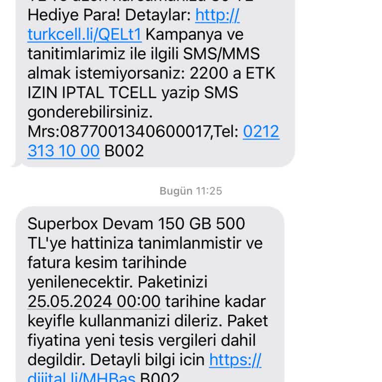 Turkcell Superbox Rıza Dışı Yanlış T. C. Bilgisiyle Paket Yenileme
