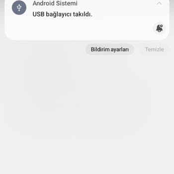 Samsung Telefon USB Bildirim Hatası