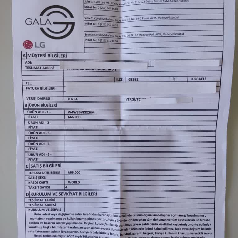 LG Satın Aldığım Ürün Üç Ay Aldı Gelmedi