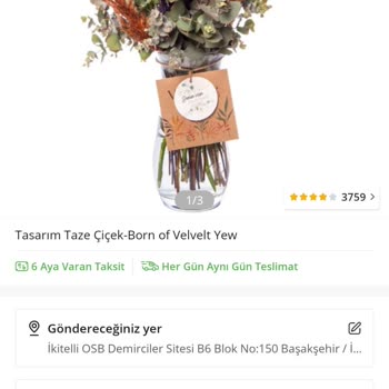 Çiçek Sepeti Onaylanan Görselden Farklı Ürün