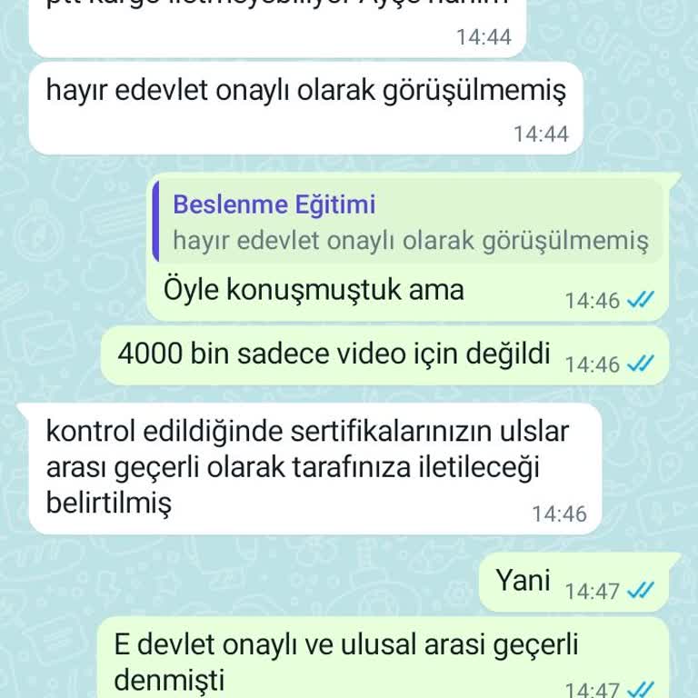Rota Eğitim Kurumları Eğitim Paketi Hizmetleri Hakkında Şikayet
