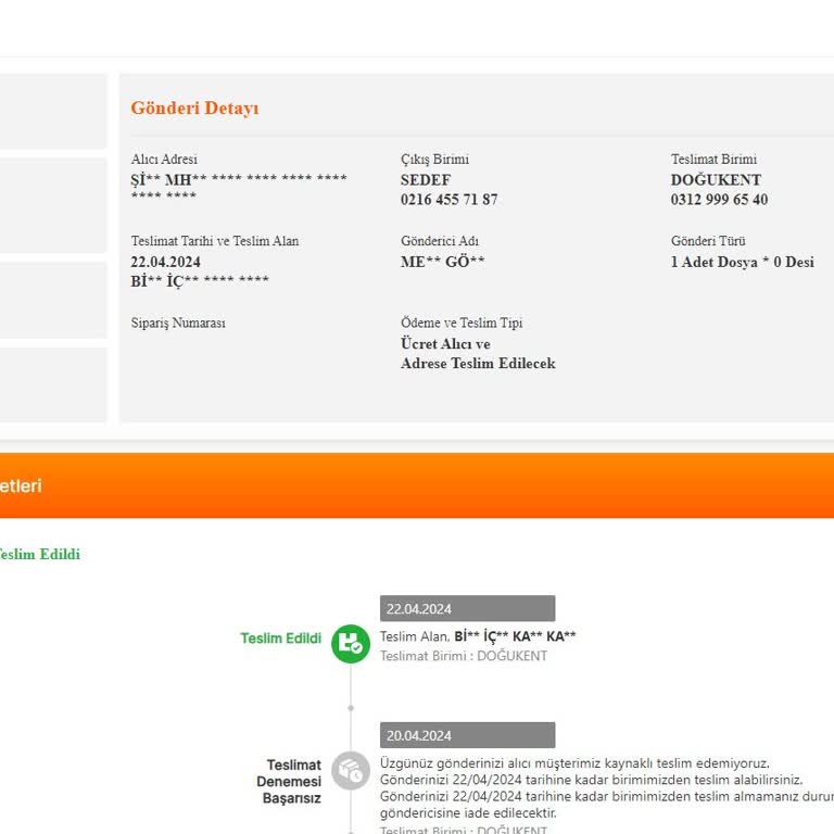 MNG Kargo - Teslim Edilmiş Gösterilen Fakat Kaybedilen Kargo