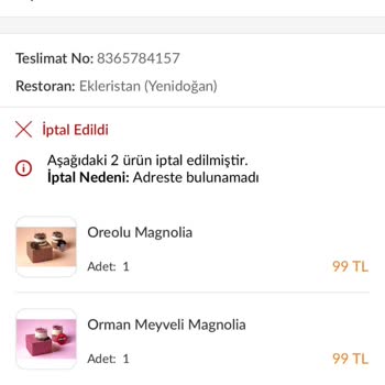Trendyolgo'nun Gelmeden Adresi Bulamayıp İptal Ettiği İadesiz Sipariş
