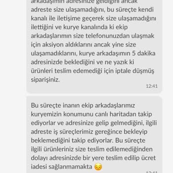 Trendyolgo'nun Gelmeden Adresi Bulamayıp İptal Ettiği İadesiz Sipariş