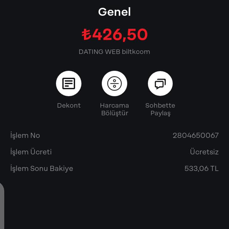 Biltk.com Dating Web İzinsiz Para Çekimi Yapılmıştır