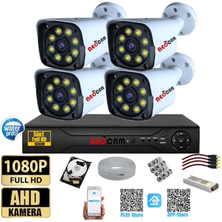 NEO Güvenlik Kamera ve Alarm Sistemleri 4 Lu Set Ve Kayıt Cihazı