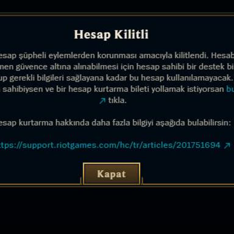 Riot Games Hesabımı Kilitlediler Açmıyorlar