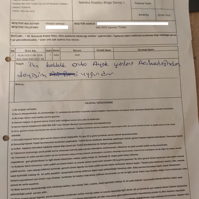 Kelebek Mobilya Kelebek Ayıplı Ürünü Yenisi İle Değiştirmiyor Oyalıyor