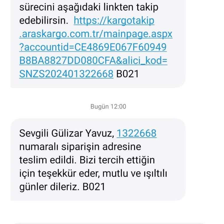 Sinoz Teslim Edilmeyen Ürünlerim