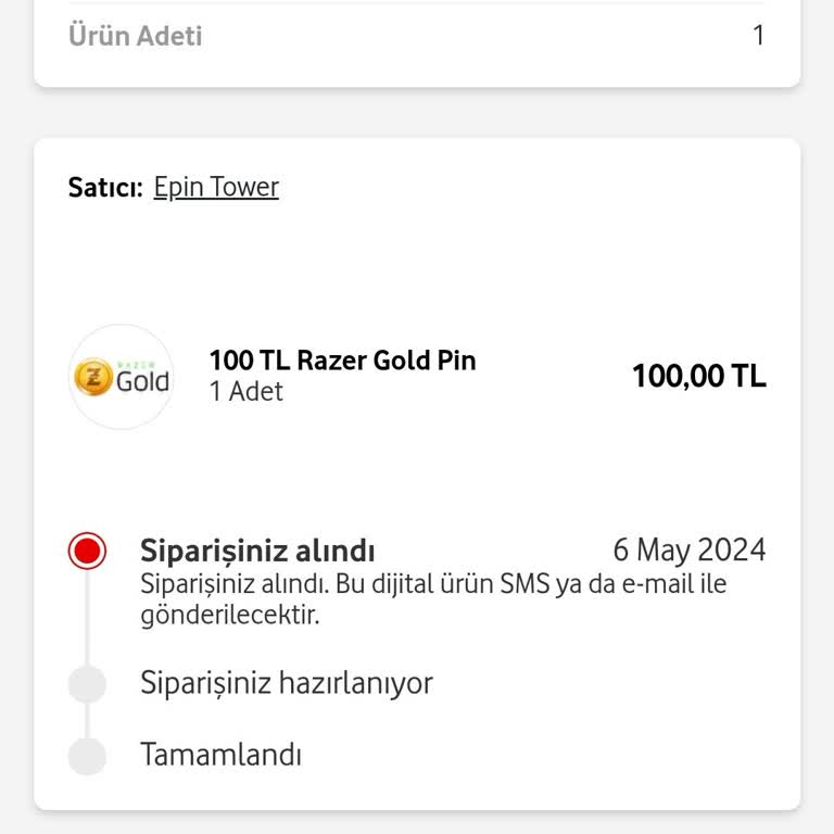 Epin Tower Sipariş Gecikme Şifre Gelmiyor