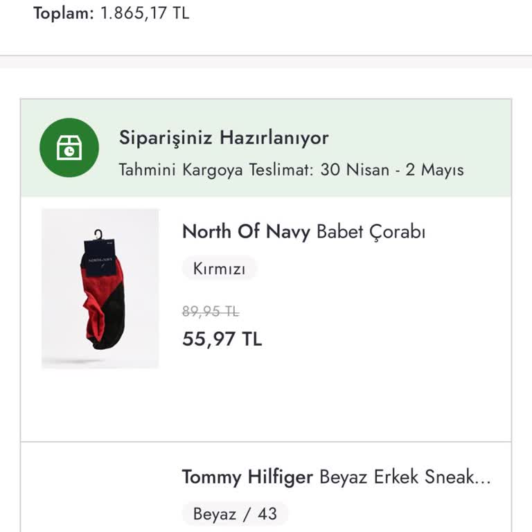 Boyner Ortada Olmayan Ürün