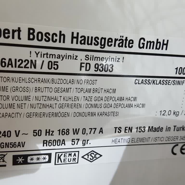 Bosch Buzdolabımın Ücretsiz Ve Hızlı Bir Şekilde Onarılmasını Talep E