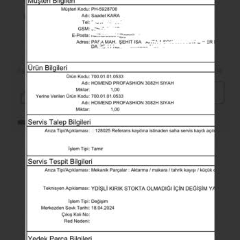 Homend Karaca Ürünümü Kargoda Kaybetti Göndermiyor