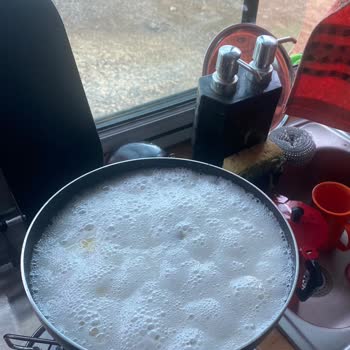 Orkide Yağları Orkide Yağ Kızartma Yaparken Köpürüyor