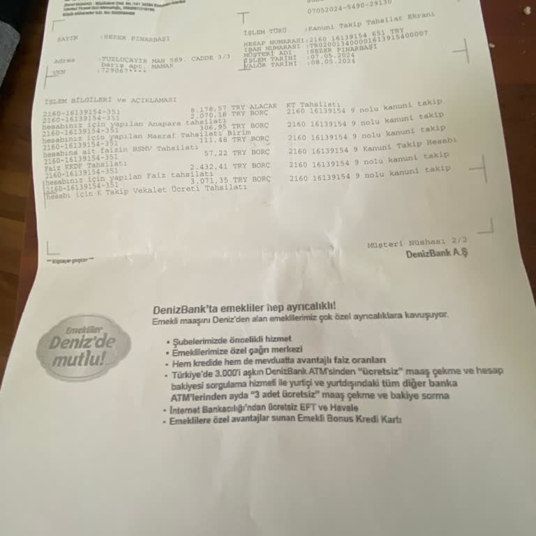Denizbank Ücret İadesi Talebi