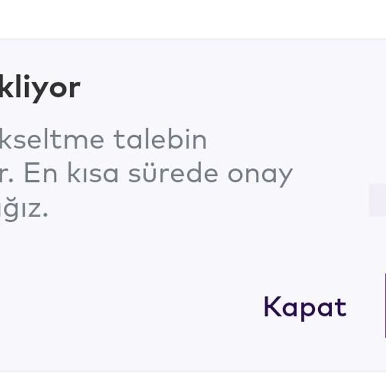 Param Uygulamasındaki Hesap Yükseltme Talebimin Onaylanmaması!