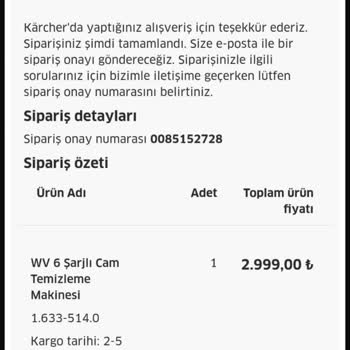 Karcher 22 Gündür Aldığım Ürünü Teslim Etmiyor