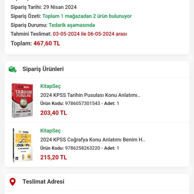 Kitapsec Kargom Gelmedi