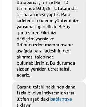 Amazon Türkiye Çağrı Merkezinin Yanlış Bilgi Vermesi.