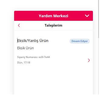 Yemek Sepeti Eksik Sipariş Ve İade