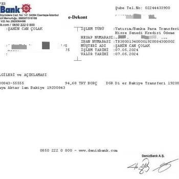 Denizbank Dgr Tutarı Adı Altında 2 Gün Arka Arkaya Kesilen Para!