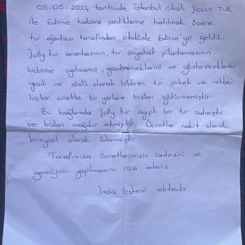 Jolly Tur Edirne Kakava Şenlikleri Mağduriyeti