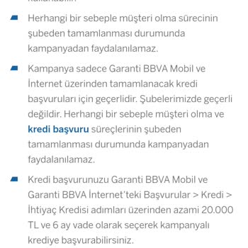 Garanti BBVA 20.000₺ Faizsiz Kredi Falan Vermiyor