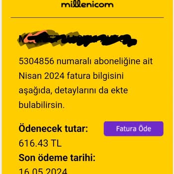 Millenicom Fahiş Ücretlendirme Ve Zam.