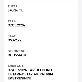 Ak Yatırım Akbank Hesabımdan İzinsiz Para Çekti ( Borç Alacak İşlemi Adında)