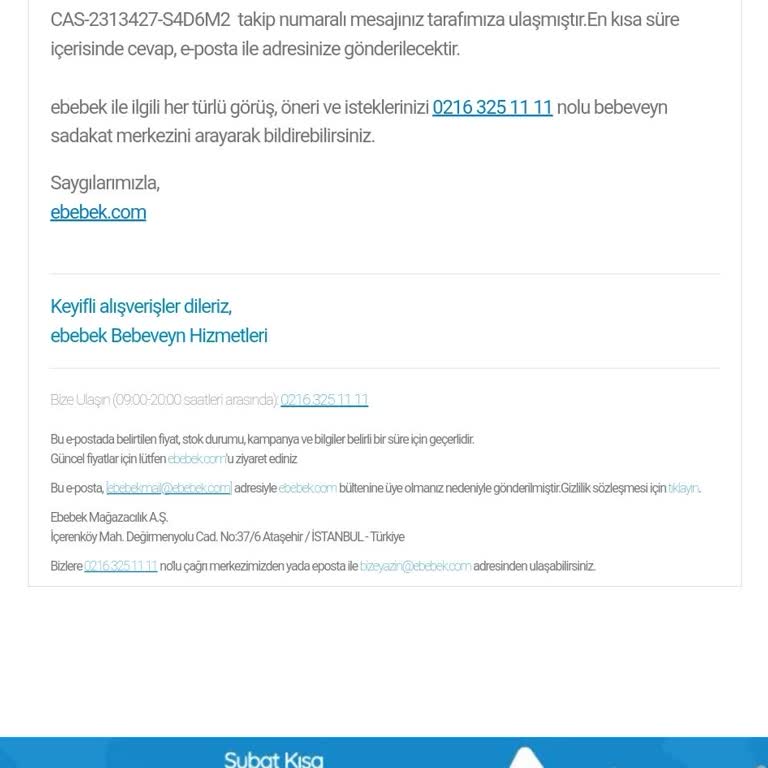 Ebebek Müşteri İle İlişkileri Çok Kötü