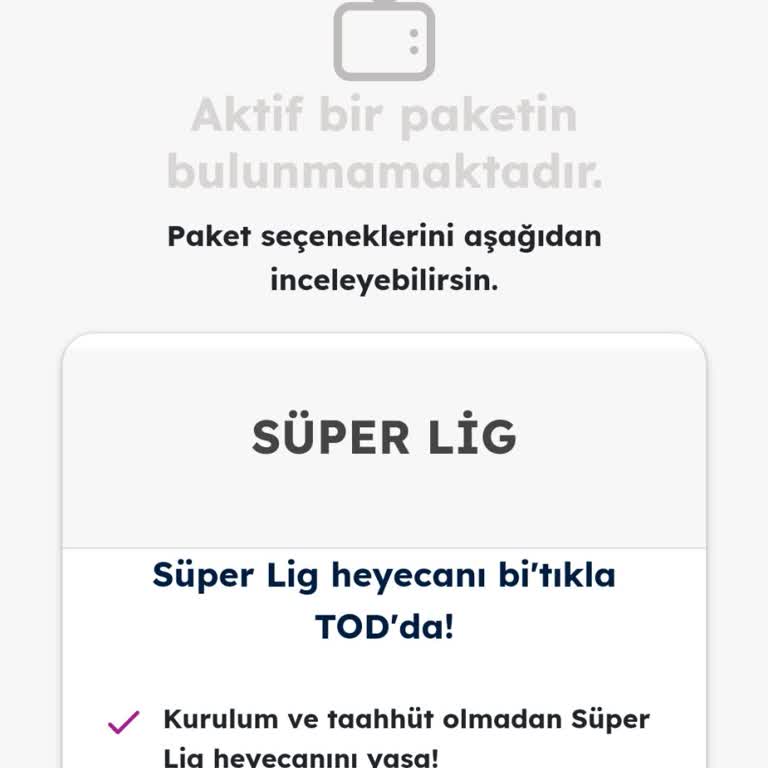 TOD Tv Tod Üyelik Bilgisi Bulunamadı