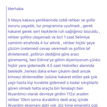 Jolly Tur Programa Uyulmama Ve Vaat Edileni Yerine Getirmeme