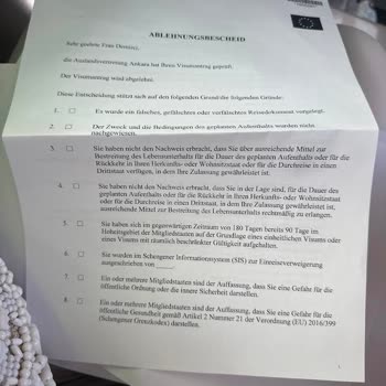 iData Vize Red Nedeninin Seçili Olmaması