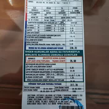 Muğla Büyükşehir Belediyesi Fahiş Ve Yanlış Faturalandırma