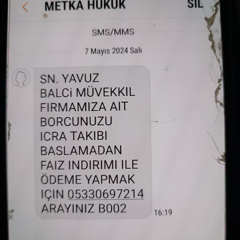 Metka Hukuk (SMS) Asla Borcum Bulunmamaktadır.