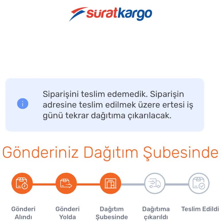 Sürat Kargo Siparişim Teslim Edilmiyor